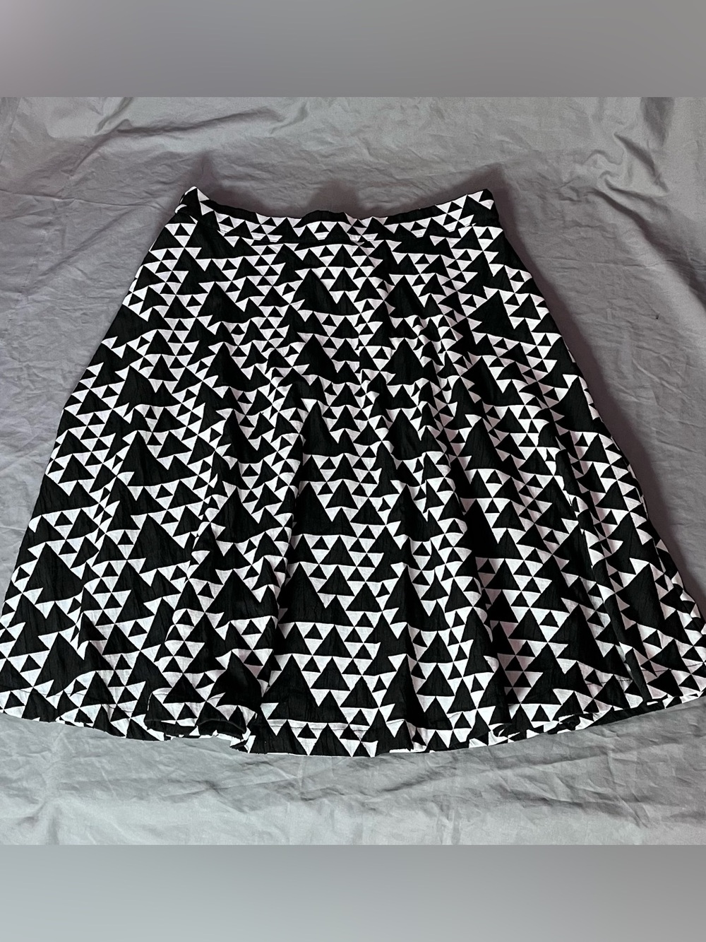 Eloquii Geometric Triangle Jacquard A-Line Midi Swing Skirt Size 14